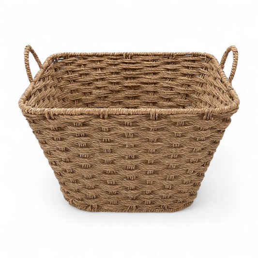 Handled Wicker Bin